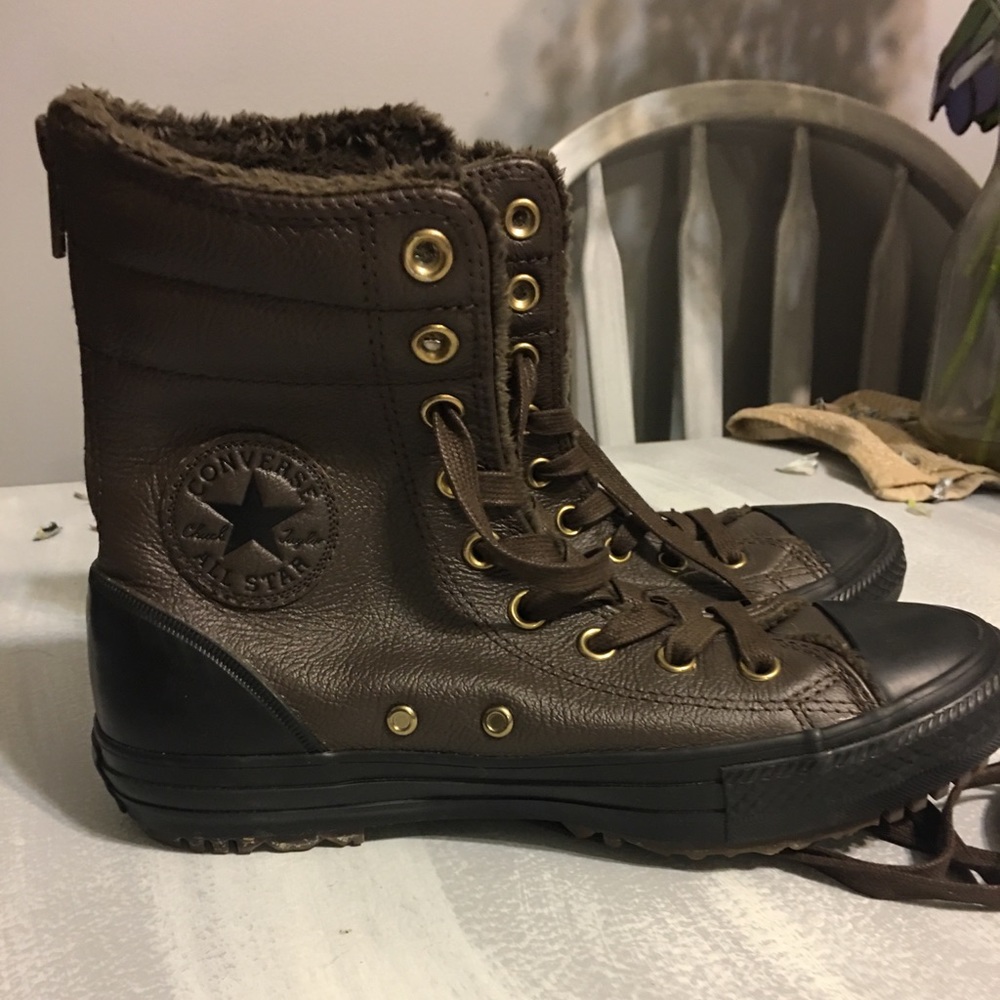 😎Converse leather high tops
